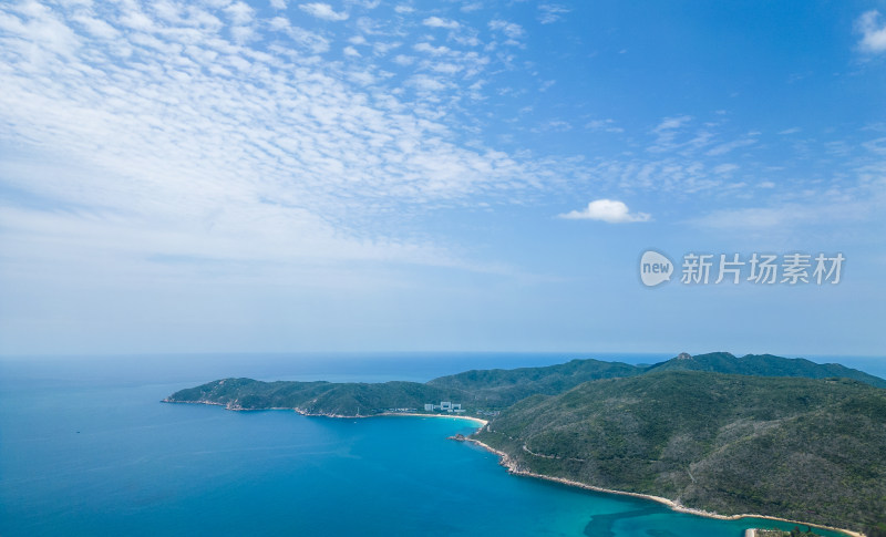 航拍国家海岸海南三亚亚龙湾海岸线