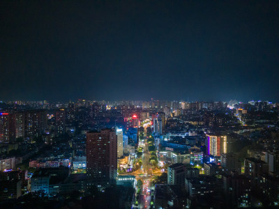 四川自贡丹桂大街夜景