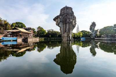 浙江绍兴柯桥柯岩鉴湖景区景点景观