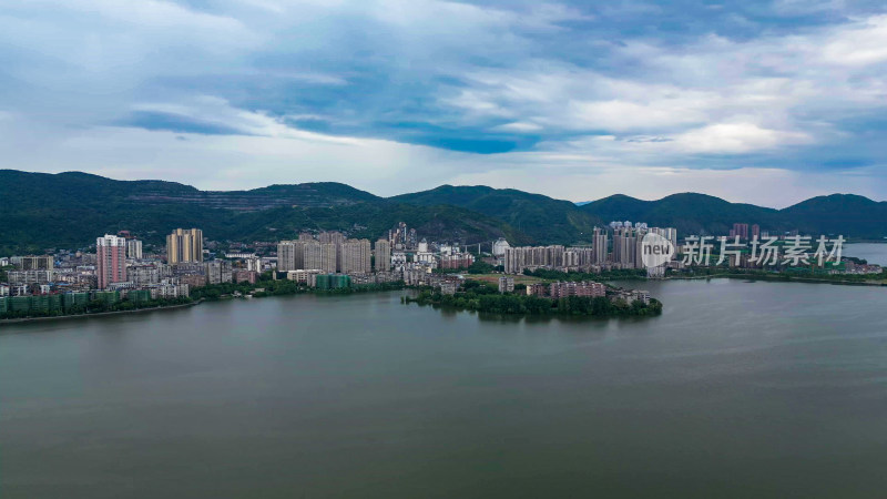 航拍湖北黄石城市建设