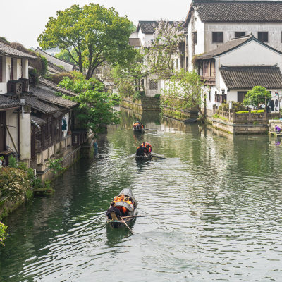 绍兴仓桥直街江南水乡风景