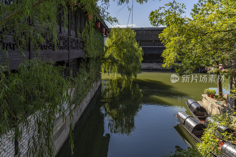 浙江绍兴柯岩景区柯岩鲁镇风景