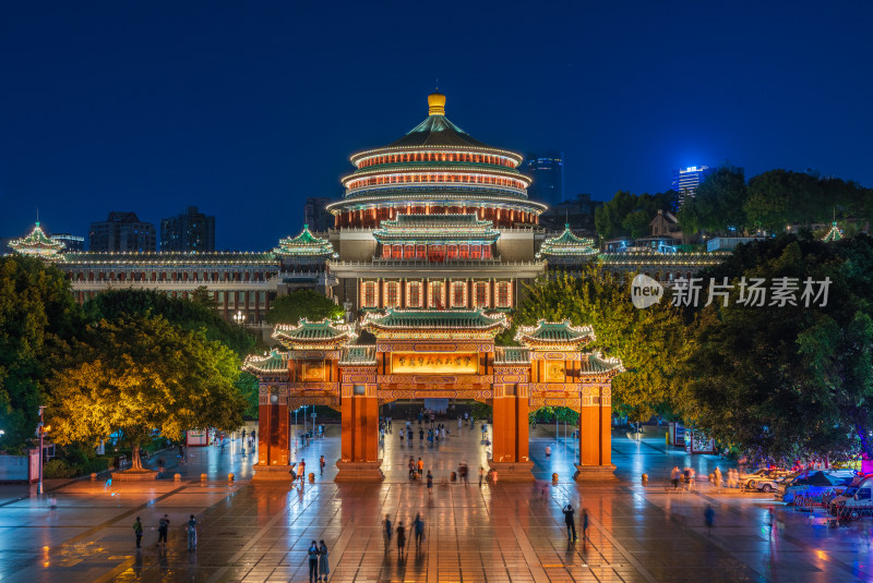 重庆市人民大礼堂夜景