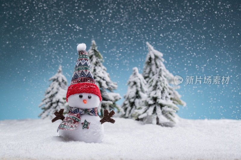 雪中的雪人