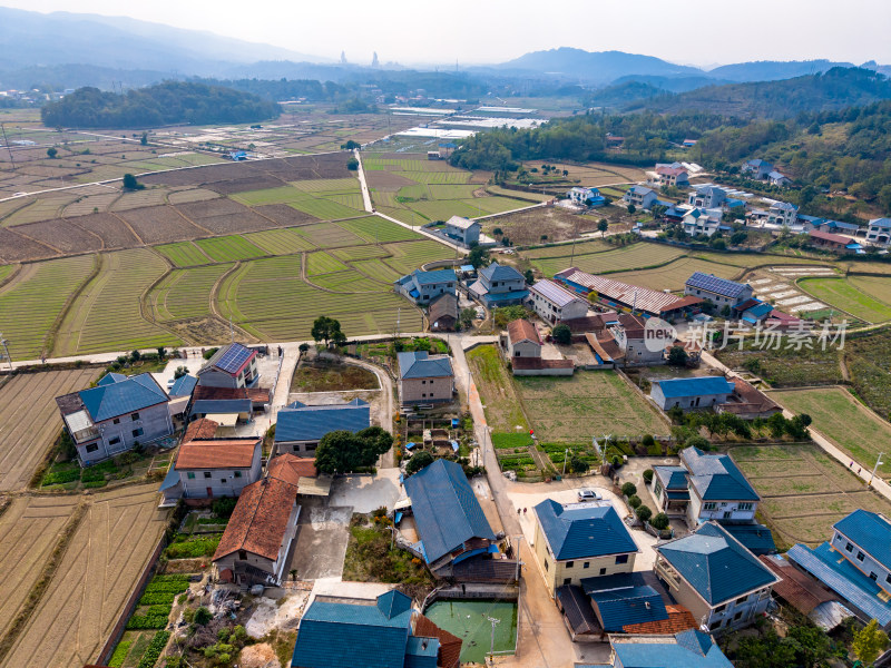 农村房屋别墅建筑航拍图