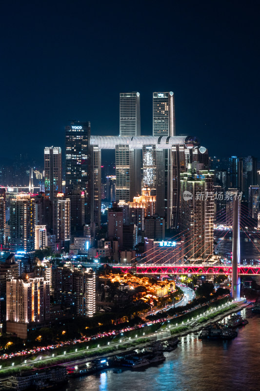 重庆城市天际线夜景