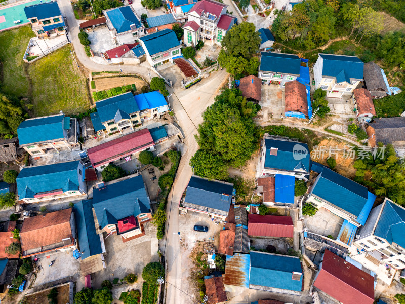 农村房屋别墅建筑航拍图