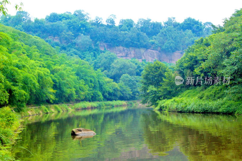 湖泊河流风景背景