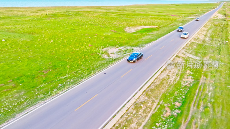 青海湖环湖公路航拍