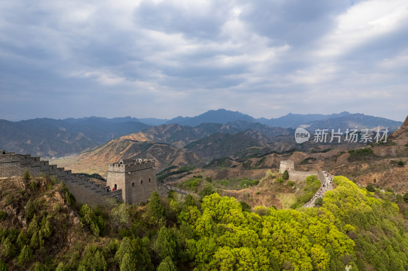 天津蓟州黄崖关长城旅游景区自然风光航拍