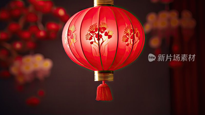 中国节日传统元素，灯笼