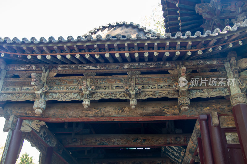 山西太原晋祠寺梁饰