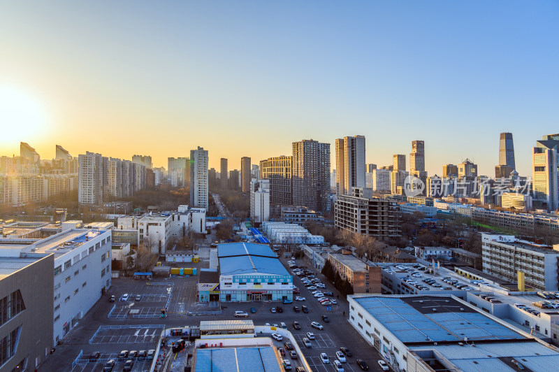 中国北京朝阳区城市建筑群