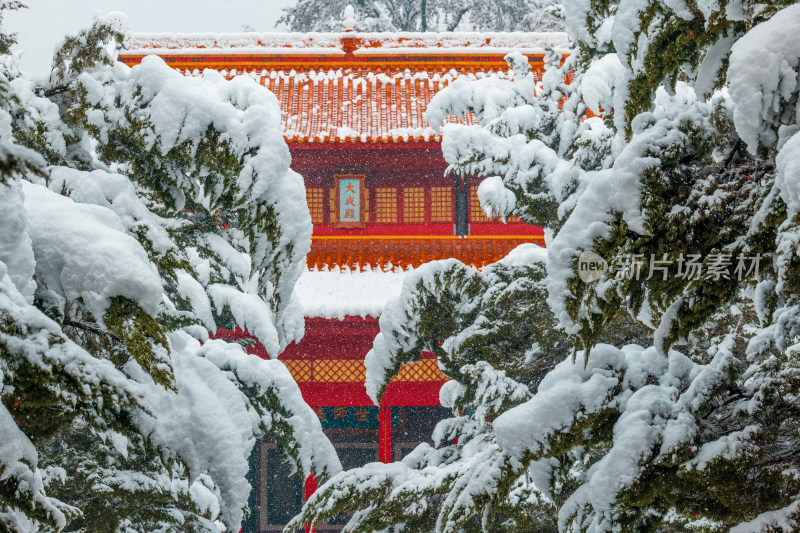 长沙岳麓书院雪景