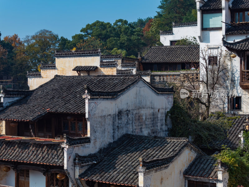 江西上饶婺源网红景点篁岭晒秋航拍