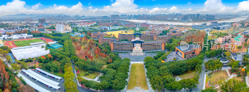 浙江省宁波大学航拍风光