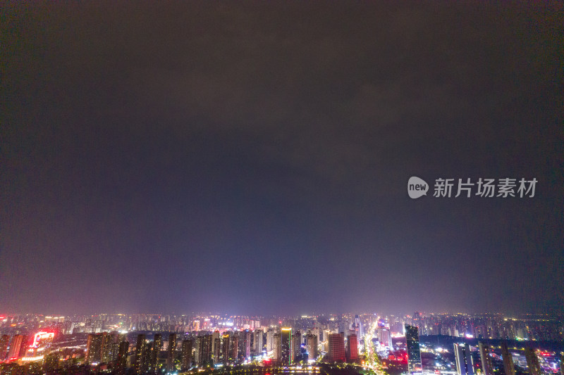 安徽蚌埠张公山公园夜景航拍图
