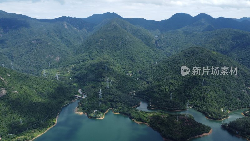 航拍广东省东莞市清溪镇自然风光