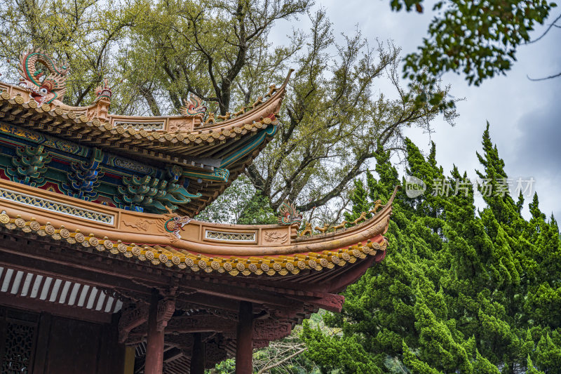 浙江普陀山法雨寺禅院建筑风光