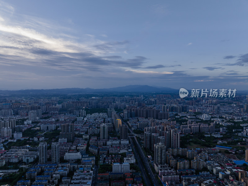 日落蓝调时刻 湖南衡阳开发区 城市风光