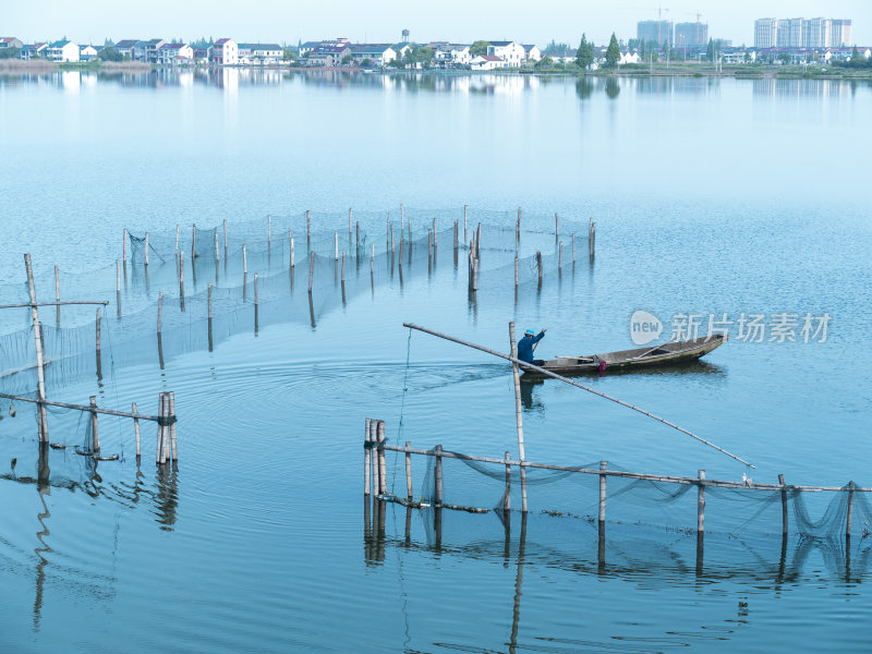 绍兴江南水乡东鉴湖风景