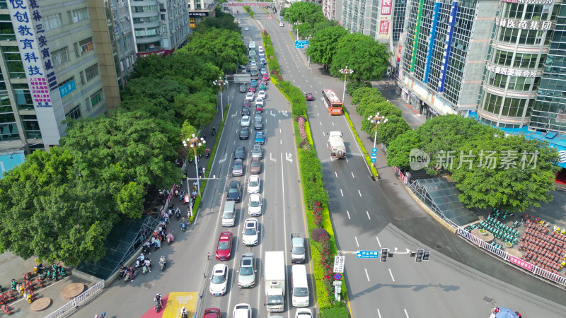 广西桂林城市大道交通建筑航拍