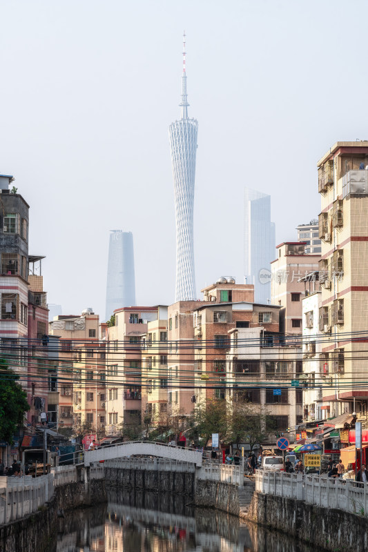 中国城市未来之窗广州之窗眺望广州塔CBD