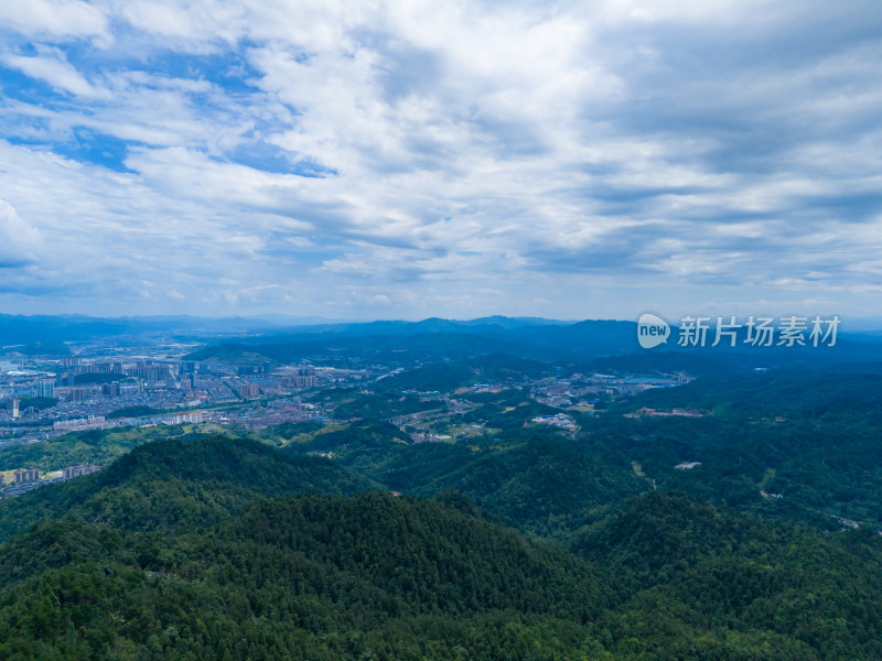 祖国大好河山绿色森林植物航拍图