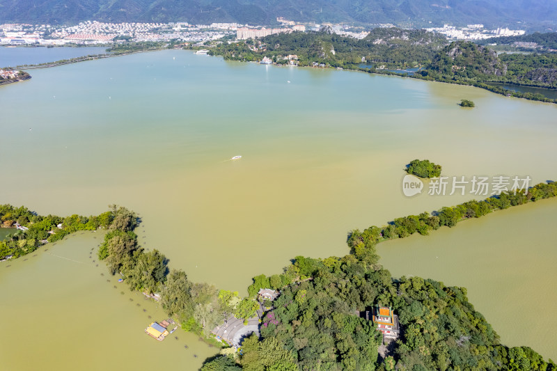 广东肇庆星湖景区航拍摄影图