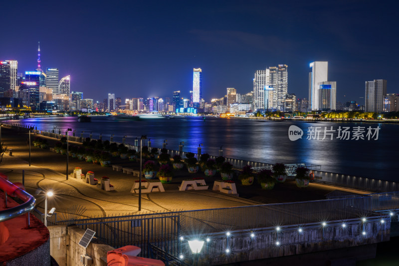 上海夜晚都市风景延时摄影