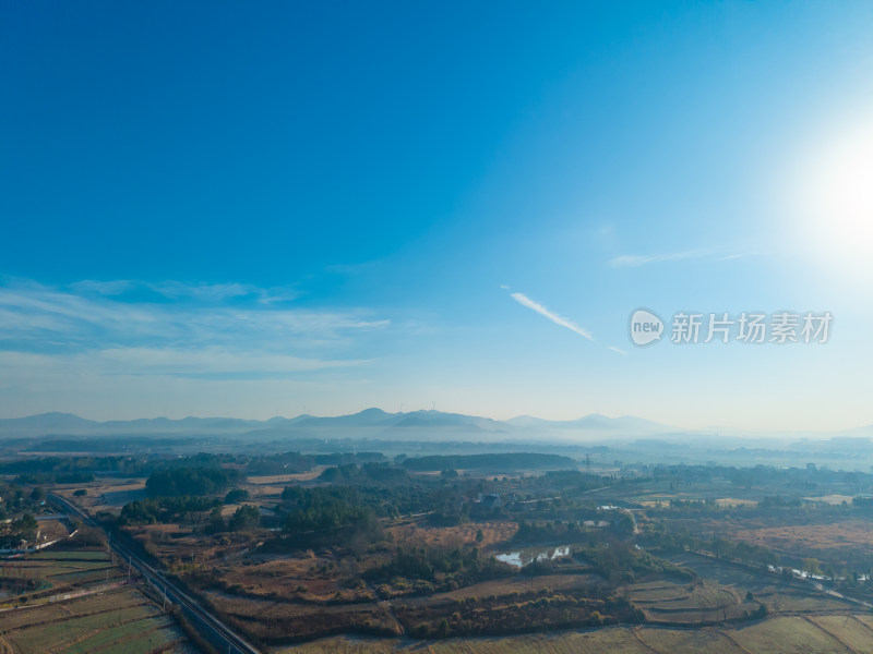 乡村田园风光航拍全景