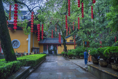 杭州飞来峰景区上天竺法喜禅寺古建筑