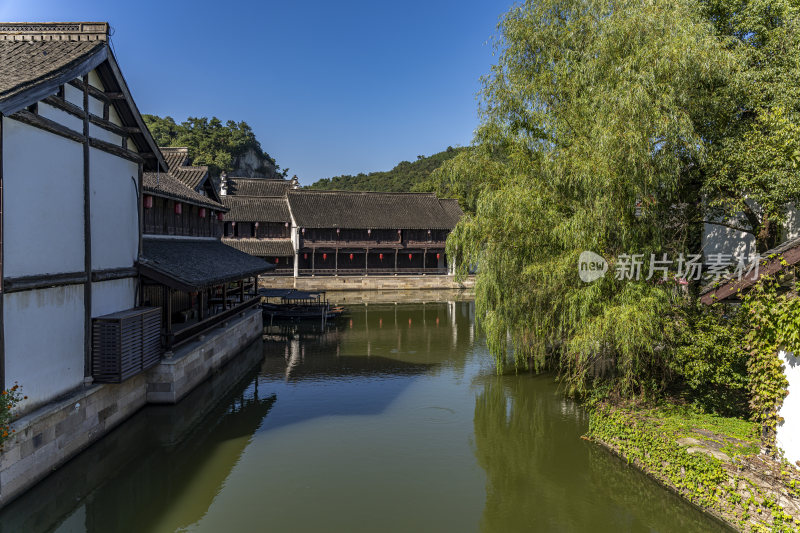 浙江绍兴柯岩景区柯岩鲁镇风景