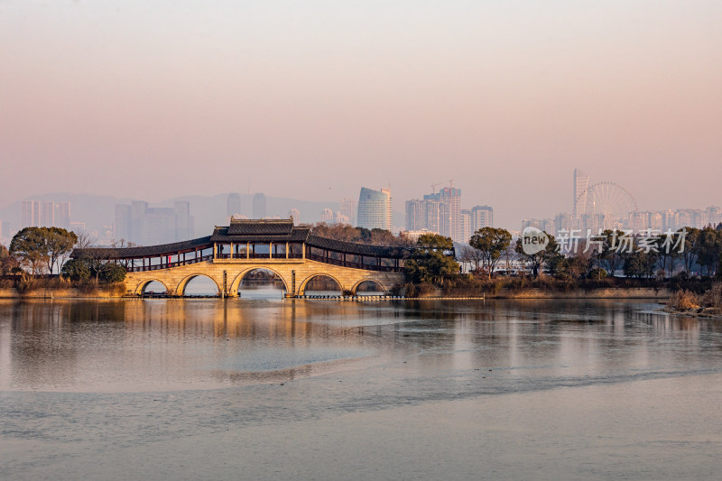 无锡长广溪石塘桥景点景观