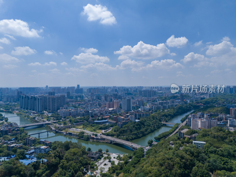 四川自贡城市大景自贡城市建设