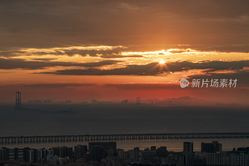 深圳西海岸的日落