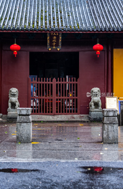 杭州灵隐飞来峰法镜寺景点景观