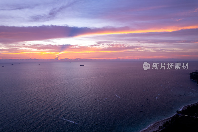 广西北海涠洲岛海边石螺口日落晚霞