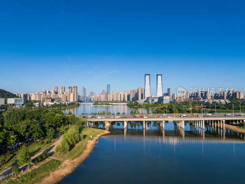 长沙梅溪湖国际新城城市天际线