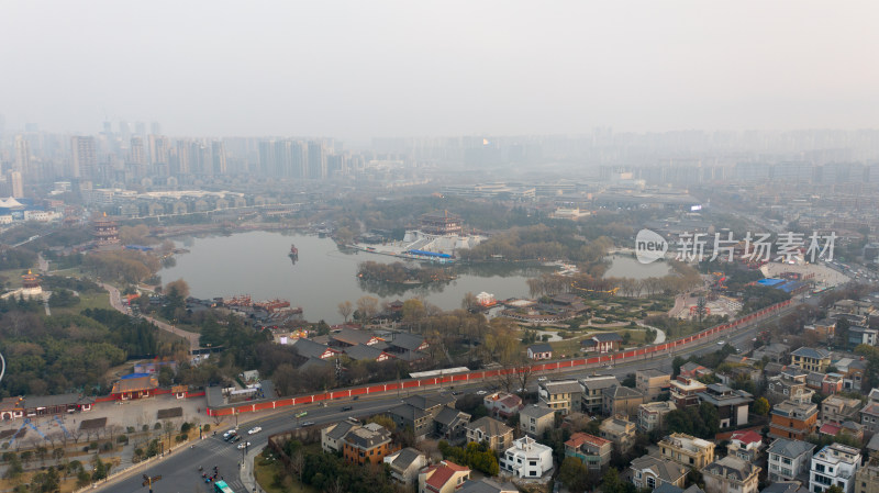 西安城市雾霾航拍