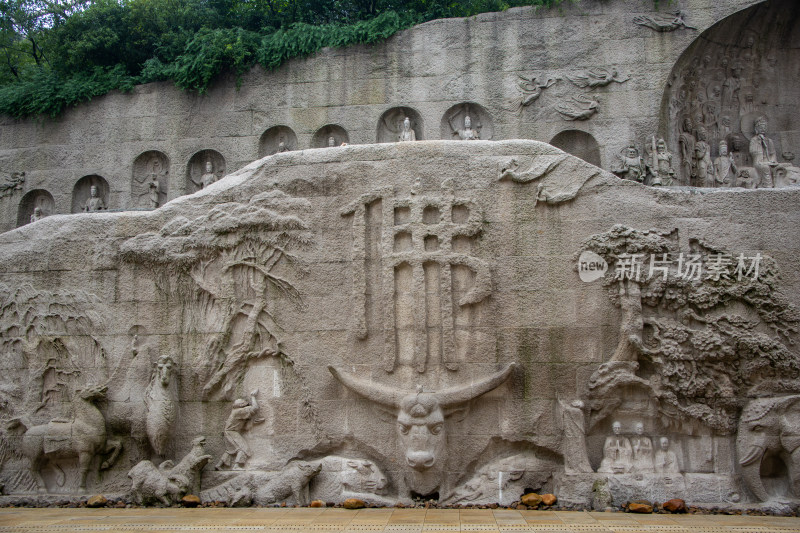 南京牛首山文化旅游区石窟浮雕壁画