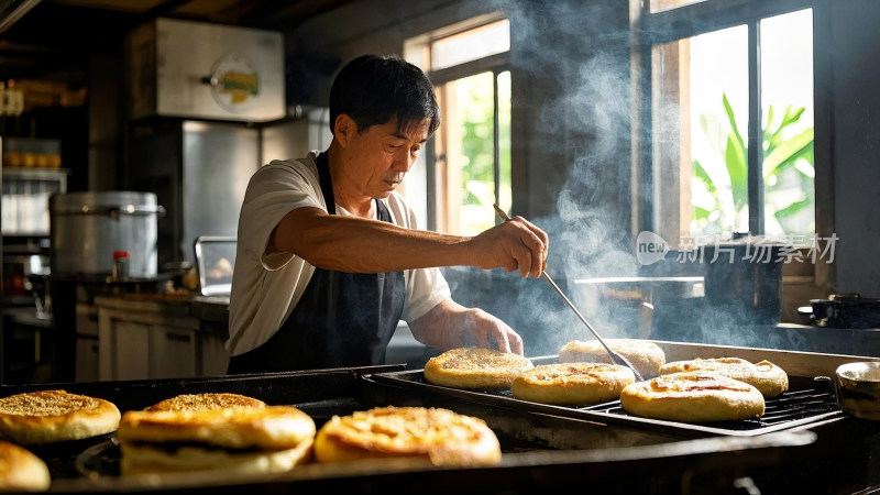 浙江缙云烧饼 特色小吃十分美味