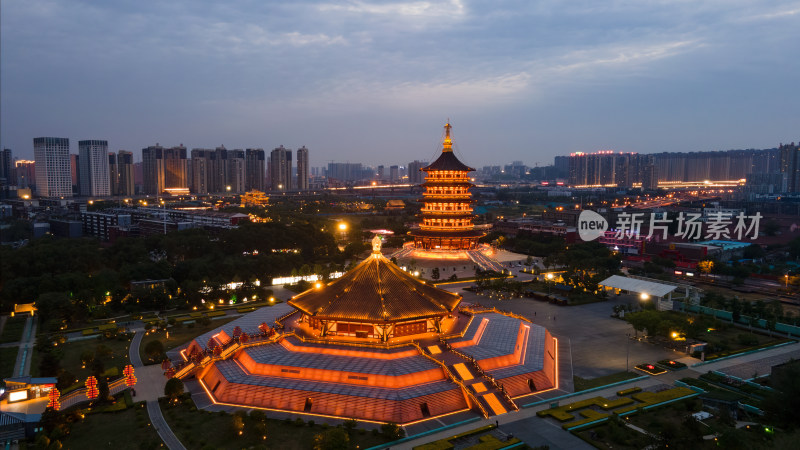 河南洛阳古建筑航拍