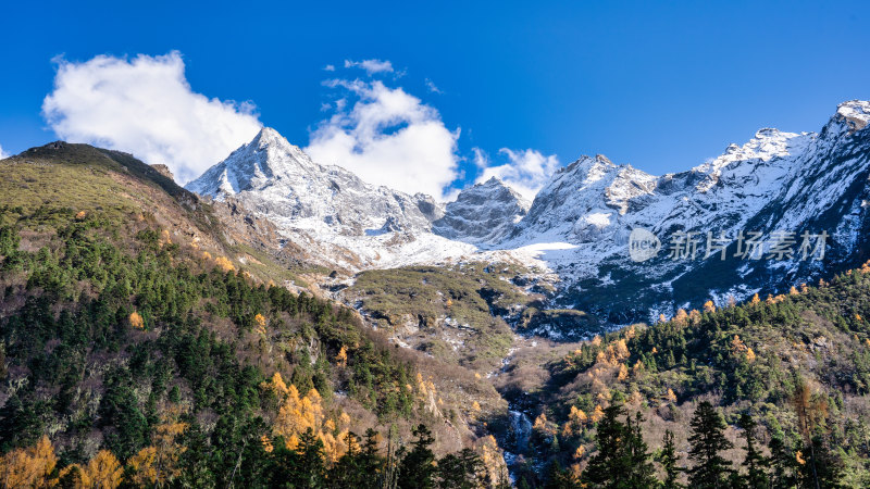 秋天的四川阿坝理县毕棚沟景区