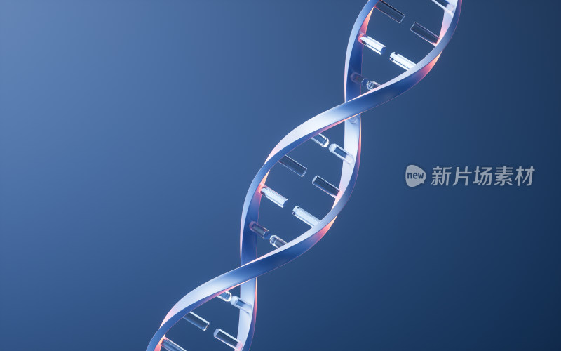 DNA与生物科技概念3D渲染