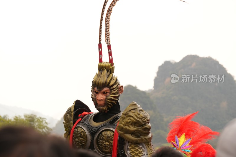 孙悟空造型的人物特写