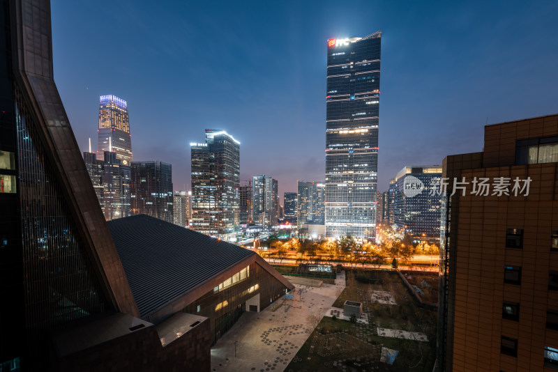 北京夜景 国贸cbd 城市天际线