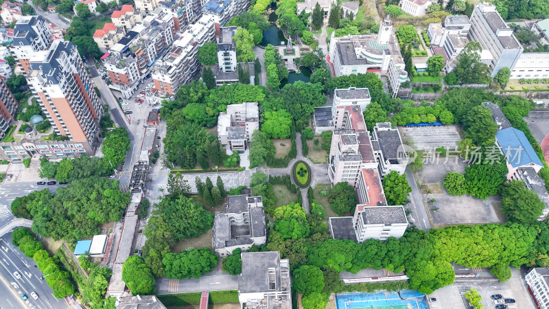 福建莆田学院校园环境航拍图