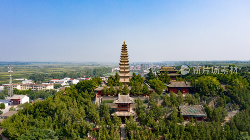 山西永济普救寺航拍