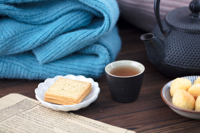 热茶和茶点休闲生活过寒冬